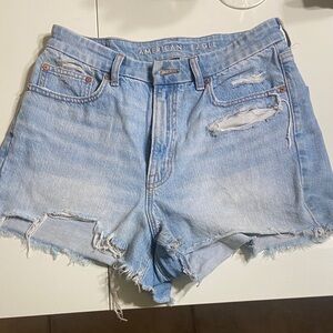 American Eagle Outfitters Light Blue Distressed Denim Cutoff Shorts - Women